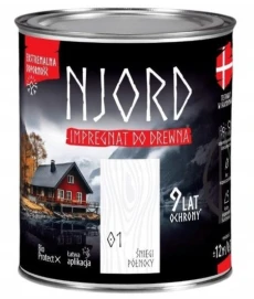 NJORD IMPREGNAT DO DREWNA ŚNIEGI PÓŁNOCY  0,75L  9LAT