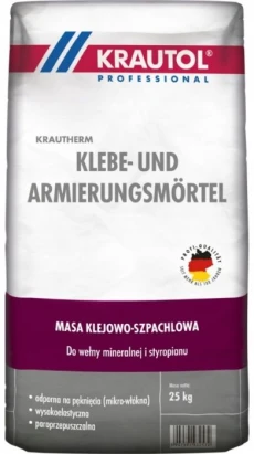 KRAUTOL KLEJ DO SIATKI STYROPIAN I WEŁNA KLEBE UND ARMIERINGSMORTEL 25KG