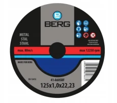 BERG TARCZA DO METALU FI 125x1.0x22mm