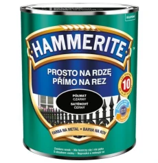 FARBA DO METALU HAMMERITE CZARNA PÓŁMAT 0,7L