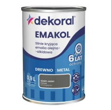 DEKORAL EMAKOL STRONG EMALIA OLEJNO-ALKIDOWA 0,9L SZARY JASNY