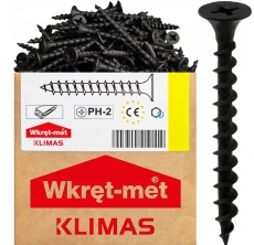 WKRĘT-MET GIPS-DREWNO 3,5x25 1000 SZT