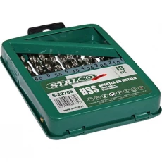 STALCO PREMIUM KOMPLET WIERTEŁ HSS 1 - 10MM 19SZT. S-22205