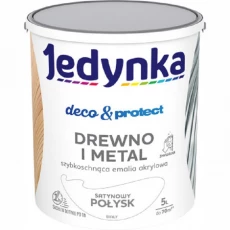 JEDYNKA DECO & PROTECT DREWNO I METAL SATYNOWY POŁYSK BIAŁY 5L