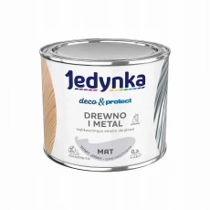 JEDYNKA DECO & PROTECT DREWNO I METAL MAT SZARY JASNY 0,2L