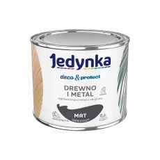 JEDYNKA DECO & PROTECT DREWNO I METAL MAT GRAFITOWY 0,2L