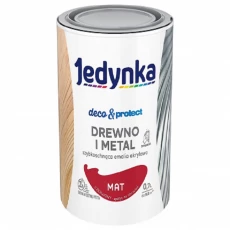 JEDYNKA DECO & PROTECT DREWNO I METAL MAT CZERWONY 0,7L