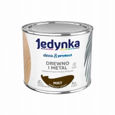 JEDYNKA DECO & PROTECT DREWNO I METAL MAT BRĄZOWY CIEMNY 0,2L