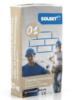 SOLBET 0.6 ZAPRAWA DO MUROWANIA SILIKATÓW BIAŁA 25kg