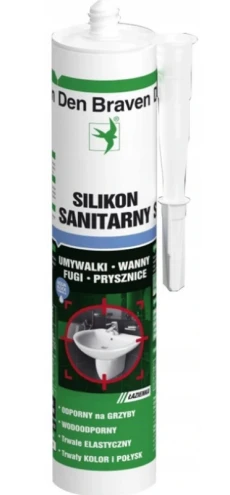 DEN BRAVEN SILIKON SANITARNY BIAŁY 280ML