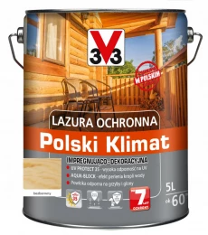 FARBA OCHRONNO IMPREGNUJĄCA DREWNO LAZURA BEZBARWNA 5L V33