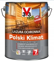 FARBA OCHRONNO IMPREGNUJĄCA DREWNO LAZURA DREWNO EGZOTYCZNE 2,5L V33