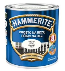 FARBA DO METALU HAMMERITE BIAŁA POŁYSK 0,7L