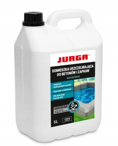 JURGA WATERPROOF 5L Domieszka do betonu i zapraw cementowych uszczelniająca i uplastyczniająca.