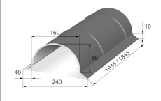 GĄSIOR DACHOWY BARYŁKA SUPER -M RAL 7024 MAT BLACHODACH 